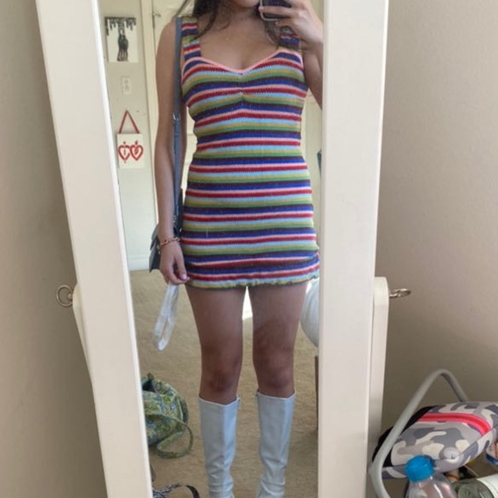 colorful mini dress